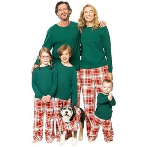 PajamaGram Matching Family Pajamas Plaid - Matching PJs, Modern Plaid, Pets, SM, Pack of 1