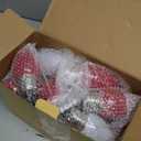 12 Pack Large C9 Christmas Decorations Outdoor Waterproof, Solar C9 Christmas Lights Outdoor with 2 Modes, Solar Pathway Light for Outside Party Yard Lawn Patio Walkway Xmas Decoration (Red and White)