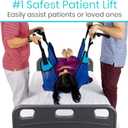 Vive Patient Lift Sling - Full Body Mesh Transfer Sling for Showering & Home Use - Hoyer Lift Pad for Elderly, Disabled, Bariatric - Patient Transfer Assist Device Blanket for Bed Positioning, Lifting