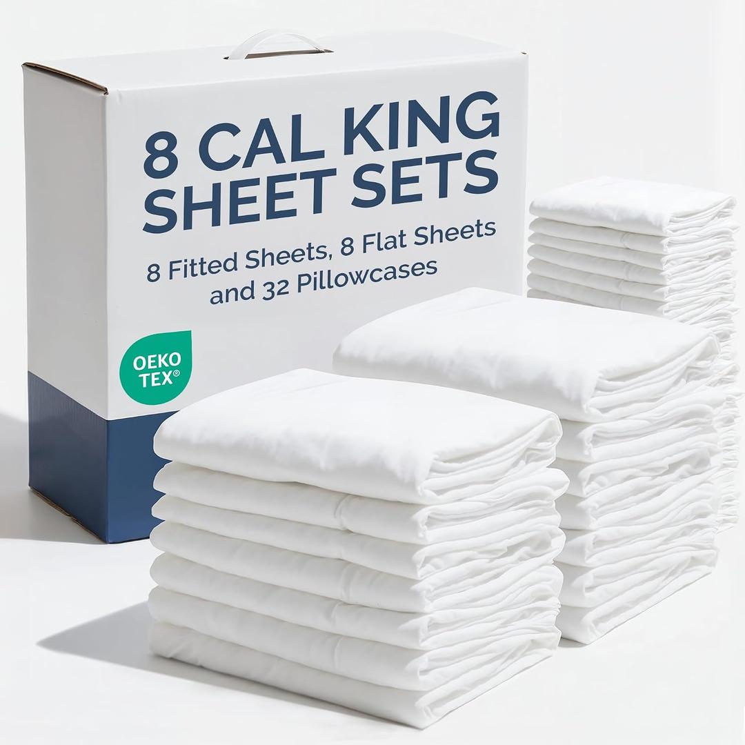 CGK Unlimited 8pk 6PC Cal King White