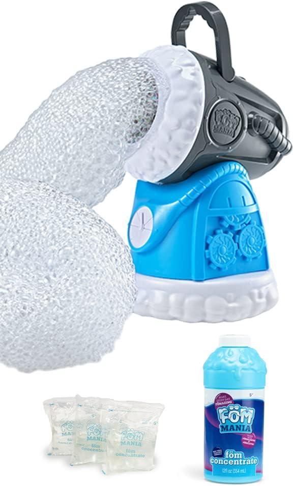 Little Kids Fom Mania Fomalanche Foam Machine| Non Toxic Kid Powered Foam Line|Bonus 21oz of Foam Concentrate to Make tons of Foam|Machine for Parties, Birthdays, Outdoor Fun, Blue, Medium, Small