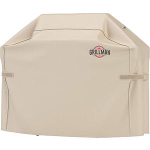 Grillman Premium BBQ Grill Cover. Rip-Proof & Waterproof (64" L x 24" W x 48" H, Tan) Top Heavy Duty Large Grill Cover for Weber Spirit, Genesis, Charbroil, etc. Barbecue Cover and Gas Grill Covers