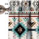 Aztec Kitchen Curtains, Southwestern Native Tribal Valances for Kitchen Window,Boho Geometric Printed Short Curtains for Small Windows Cafe Living Room Bedroom, 54x18 Inch, 1 Panel