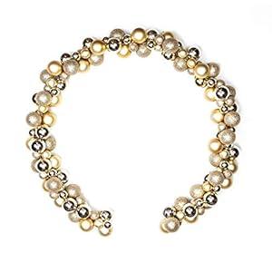 6 Feet Christmas Garland Balls Ornaments, Outdoor Indoor Home Party Xmas Tree Decors Decorative Multi-Color Red White Silver