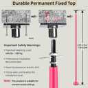 Professional Permanent Mount Dance Pole, 45mm(1.77") ChromePlated Steel Spinning Static Pole, 440lbs/200kg Capacity, CE Certified, for Home Studio Gym Pole Fitness & Dancing
