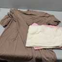 3 Pack Women's Oversize Nursing Breastfeeding Shirts Hidden Zipper Short Sleeve Loose Fit Maternity Tops (Large, Pink, Cream, Light Brown)