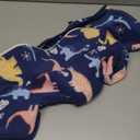 ROZKITCH Dog Pajamas Soft Fleece Pullover Pajamas, Pet Windproof Warm Cold Weather Jacket Vest with Reflective Zipper, Jumpsuit Apparel Outfit Clothes for Small Dog Dinosaur XS (XS(Back Length:14"))