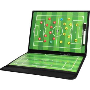 Soccer Coaching Board, Magnetic Soccer Clipboard for Coaches, Foldable Board with Dry Erase Marker