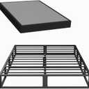 Superay Queen Box Spring, 10 inch Box Spring for Queen Bed, Heavy Duty Metal Bed Frame with Fabric Cover, 3000lbs Max Weight Capacity Bed Base Mattress Foundation, Easy Assembly, Noise Free, Black