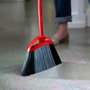O-Cedar PowerCorner Angle Broom with Dustpan, Red, 1 Each