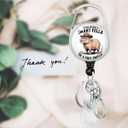 4 x Nurse Badge Reel, Capybara Badge Holder Cute Pediatric Decorative Retractable Heavy Duty with 360Swivel Carabiner Keychain Name Nursing Accessories ID Clip for Vet Medical Assistant RN Intern Nurse