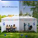Fanpat 10x20ft Canopy Sidewalls fit 10x20ft Pop Up Tent, Waterproof 99% UV Protection Privacy Enclosure for Outdoor Events and Party, White (4Pcs Sidewalls Only, Frame and Top Not Included)