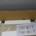 SUPERFLO 4 Gallon Bathroom Trash Can Tilt Out Trash Bin Cabinet, Hidden Trash Can Cabinet Recessed Wall Mounted Stainless Steel with Toilet Paper Holder for Bathroom/Bedroom/Office Renovation, White (8x26 inch)