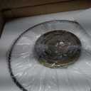 TIBAST Vintage Industria Ribbed Glass Pendant Light, Clear, 10" Dia x 10" H