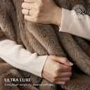 EVERGRACEHOME Ultra Soft Luxury Fluffy Mink Faux Fur Throw Blanket, Thick Warm Fall Winter Blankets for Bed, Couch, Cozy Plush Reversible Blanket for Chair, Sofa (Natural Tan, 60"x80")