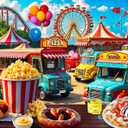 Springbok State Fair 500 Piece Jigsaw Puzzle for Adults - Unique Cut Pieces 