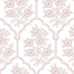 2 x Safiyya 118"x17.3" Pink Floral Wallpaper Peel and Stick Wallpaper Modern Contact Paper Peel and Stick Self Adhesive Pink and White Wall Paper for Bedroom Vinyl Rolls