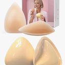 Sticky Bra Push Up Inserts Set - Reusable Double Sided Adhesive Bra Pads with Triangle Nipple Covers