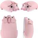 Wireless Mouse Pink Cute Pig Design Bluetooth Dual Mode Portable Compact Lightweight Silent Optical Kawaii Mice for PC Laptop Computer Tablet Macbook Pro/Air Kids Girls Student Home School Office Gift