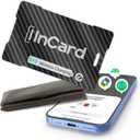 Ultra-Thin Air Tag 0.07in Wallet Tracker (Both iOS and Android) IP68 Bluetooth GPS Tracker for Bags Passport Works with Apple Find My (Apple MFi Certified) & Google Find My Device - Wireless Charging