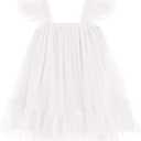 Arshiner Toddler Tulle Dress for Girls Layered Tutu Ruffle Dresses Swing Twirly Fairy Summer Birthday Party Wedding Sundress, 2-3T