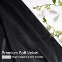120 Inch Long Black Velvet Room Darkening Curtains 2 Panels Soft Elegant Luxury Velvet Pinch Pleated Drapes with Hooks for Living Room/Sliding Glass Door Floor to Ceiling Curtain 10FT,40W