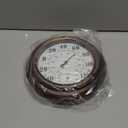 [Outdoor/Indoor] Thermometer Hygrometer, 10-inch Large Analog Wall Mounted Temperature and Humidity Monitor Gauge for Home, Patio, Garden, Garage, Cellar - Weatherproof & Easy to Read (Bronze)