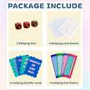 4 in 1 Mahjong Accessories with Mahjong Shuffler Cards Sleeve Mahjong Line Finder & Dice, Mahjong Card Holder Fit Large Print Size(6 1/8x4 3/4) for NMJL Card 2025 2026