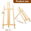 16 Pack 15 Inch Wood Easels, Easel Stand for Painting Canvases, Art, and Crafts, Tripod, Painting Party Easel, Kids Student Tabletop Easels for Painting, Portable Canvas Photo Picture Sign Holder