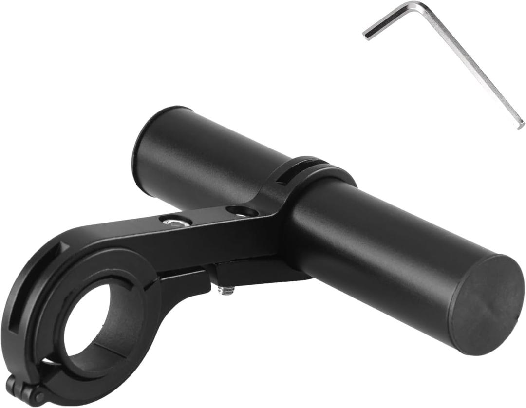 TRIWONDER Bike Handlebar Extender Aluminum Alloy Single Bicycle Handlebar Extension Double Clamp Bike Bracket for Holding Motorcycle E-Bike Lamp Speedometer GPS (Aluminum Alloy - Single clamp - 10cm)