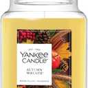 Yankee Candle Autumn Wreath, Thanksgiving Scented Candle, 22oz Large Jar with up to 150 Hour Burn Time, Giftable