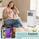SereneLife 8000 BTU Portable Air Conditioner, Small AC with Dehumidifier and Fan, Wifi Function, Mini AC Unit with 350 Sq. Ft. Coverage, Timer Settings Up to 24 Hours, Includes Remote Control