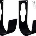 2 Pack Garden Hose Hanger Wall Mount Heavy Duty Hose Holder Hook Use for 150foot Hose (Large, Black)