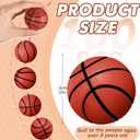 Libima 100 Pcs Mini Basketball Stress Balls 2'' Mini Foam Small Basketball Party Favors Squeeze Sports Balls for Anxiety Stress Relieving School Sports Theme Party Favor(Coffee Red)