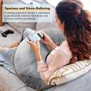 vamorry Gaming Pillow Arm Support Pillow for Bed & Sofa: Ergonomic U-Shaped Lap Pillow with Elbow Rest for Adults & Kids - Reduces Arm Pain & Fatigue During Gaming, Reading, Working & Crocheting