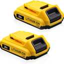 DCB203-2 3Ah 2Pack 20V Battery Replace for Dewalt 20V MAX Battery 20Volt Lithium-ion Battery DCB200 DCB201 DCB205 DCV580 DCB180 Compatible with Dewalt 20V Cordless Tools