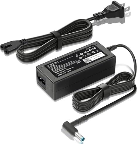 ROLADA 45W Charger for HP Laptop Computer - Fit for HP Stream 11 13 14, Pavilion x360 11 13 15 17, Envy, ProBook, EliteBook, Spectre AC Adapter, Notebook 14 15 Power Supply Cord (Smart Blue Tip)