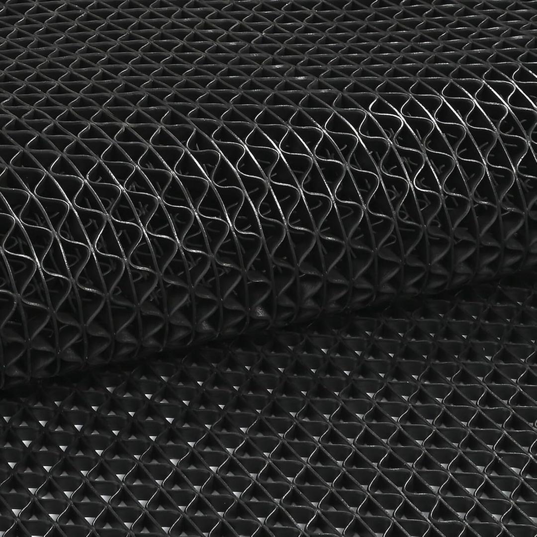 jxgzyy Commercial Drainage Mat Non Slip Drainage Floor Matting 3'x16.4' Heavy Duty Swimming Pool Mat for Restaurant Kitchen Bathroom Bar Garden Outdoor Wet Area, Black