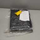 BEWISHOME Black Vanity Stool, Leather Vanity Stool, Small Stool Chair for Vanity, Square Ottoman Foot Stool, Makeup Vanity Chairs with Thick Padded Seat for Small Spaces, Bathroom, Bedroom, Entryway