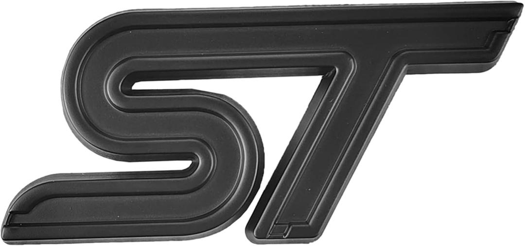 OnlyYou.X 1 ST Emblem 3D Logo ST Badge Thick Decal Sticker 1 Piece for Pickup and Car Metal Black
