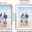 Americanflat 24x34 Poster Frame with Polished Plexiglass - Use as 20x30 Frame with Mat or Display 24x34 Photo Without Mat - Hudson Collection - Wide Picture Frames for Wall Display - Silver