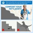 Dog Stairs 4 Steps for Small Dogs and Cats to Get on High Beds, Couch or Car, Pets Can Climb, Sit, Lie Down or Perch to Look Out Windows on The Spliceable Ramp, Provides Support, Grey19" H