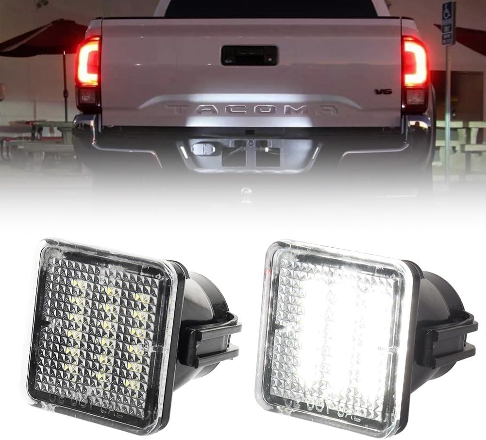 LED License Plate Light for Toyo-ta Tundra 2014-2021, Tacoma 2016-2021 Pickup Truck, Tacoma Led Rear Tag Lamp, 6000K White Lights, 2 PCS