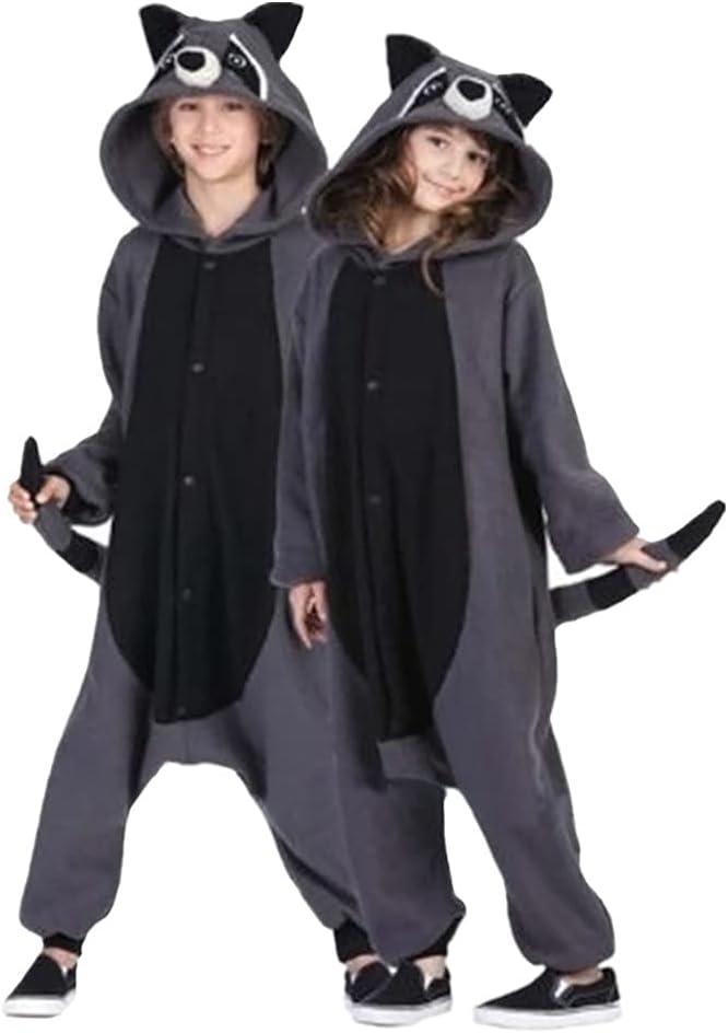 Lifeye Unisex Gray Raccoon Pajamas Adult Animal Cosplay Costume, XS
