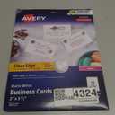 Avery Clean Edge Printable Business Cards with Sure Feed Technology, 2" x 3.5", White, 200 Blank Cards for Laser Printers (5871)