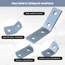 CNQLIS 10 Pcs 45 Degree Angle Bracket Fitting for 1-5/8 Strut Channel, Comes with 40 Bolts 4 Hole Corner Brace Connector, 3/16" ThickThick