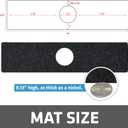 Drymate Faucet Splash Guard Mat for Kitchen & Bathroom Sink, Thin Countertop Drip Protector Drying Pad, Absorbent, Waterproof, Washable (USA Made) (18" W x 4.33" L x 0.13" H With Pre-Cut 2.5" Hole)