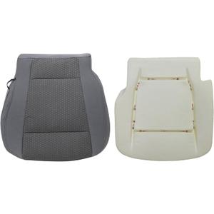 GXARTS Gray Front Driver Side Bottom Cloth Seat Cover & Seat Foam Cushion Replacement Compatible with Ford F250 F350 F450 F550 XLT 2017 2018 2019 2020 2021 Fit for Ford F150 2015-2020