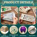 Novabright 12 Pcs Eid Mubarak Wooden Money Holders Ramadan Cash Envelope Cash Wallet DIY Eid Gift Card Holders for Friends Family Muslim Party Decoration, 6 Styles (Vertical)