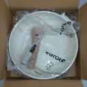 CAROTE Non Stick Frying Pan Skillet, Omelet Pan, Healthy Non Toxic Granite Chef Pan, Induction Compatible Egg Frying Pan with Heat-Resistant Handle, PFOA-Free,Cream White, 10"